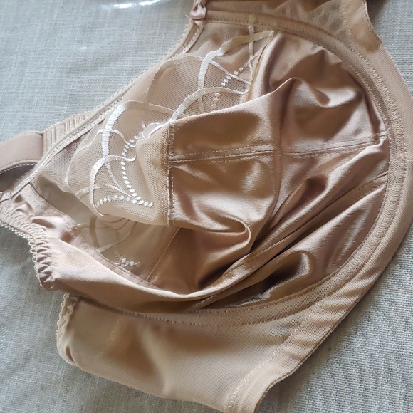 Elomi beige underwire wide shoulder strap full coverage woman bra new - Picture 2 of 5